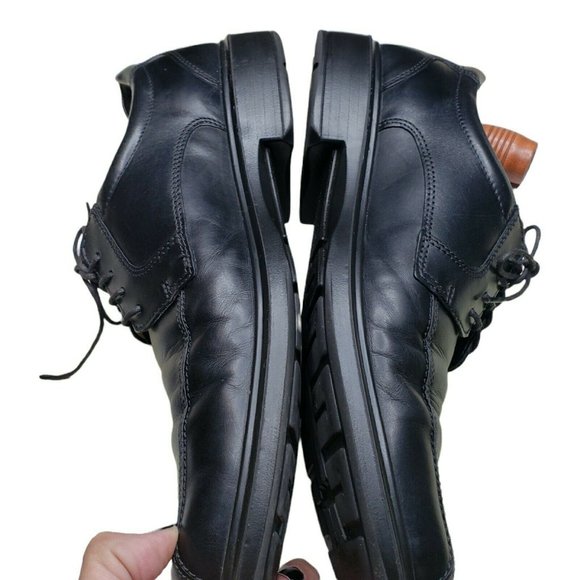 ECCO Helsinki Men\'s Black Leather Lace Up Bicycle Toe Oxford Shoes 47 US 13 main image 5